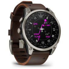 Смарт-годинник Garmin D2 Mach 2, 47mm, Saph, Bare Ti/Blk w/LthrBd, GPS (010-02904-31)