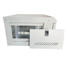 Шафа настінна GEAR 4U 19" 600x600x240 мм, + полка 19", grey (GWMSN-4U-600-600G)