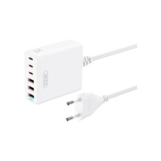 Зарядний пристрій XO L133 3xUSB-A + 3xUSB-C 75W White (L133.white)