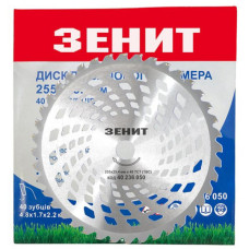 Ніж для тримера Зеніт до садового тримера 255х25.4 мм 40 ТВС зубців уп (40236050)