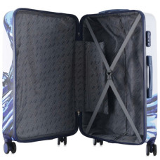 Валіза Semi Line Print 28" L White/Blue (T5653-3)