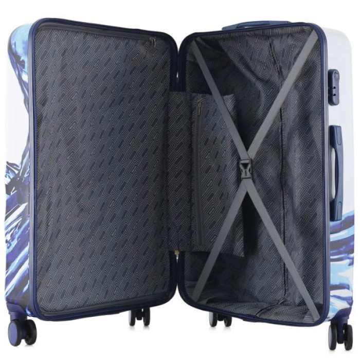 Валіза Semi Line Print 28" L White/Blue (T5653-3)