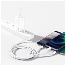 Дата кабель USB 2.0 AM to Lightning + Micro 5P + USB-C 1.5m 3.5A white Baseus (CAMLTYS-02)