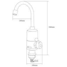 Проточний водонагрівач AQUATICA NZ 3.0кВт 0.4-5бар для кухн (9797113)