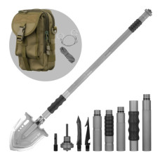 Тактична лопата 2E Mahura Steel Gray розбірна, 23в1, з сумкою у комплекті (2E-TSMTSF3-STGR)