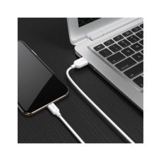Дата кабель USB 2.0 AM to Lightning 1.0m 2.4A white BOROFONE (6957531089971)