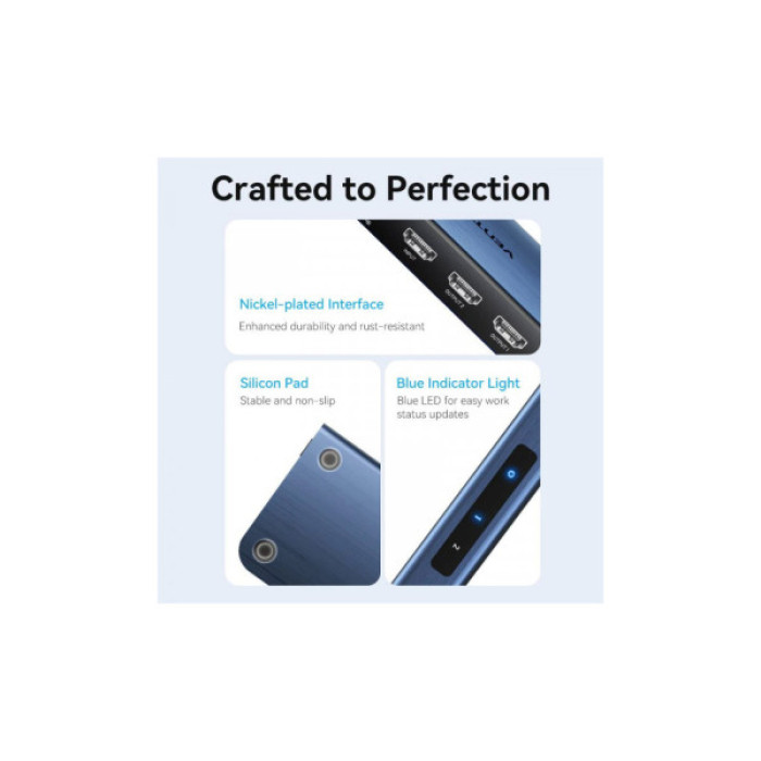 Спліттер VENTION HDMI 2.0 UHD 4K 60Hz 3D, HDCP 1in x 2out ports (AKEL0-EU)