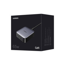 Зарядний пристрій UGREEN 4xUSB 65W (2хUSB-C+2xUSB-A) Gan CD327 (90747)