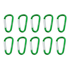 Карабін туристичний Tramp Набір 10 шт без муфти 5 cм Green (UTRA-298-green)