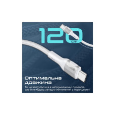 Дата кабель USB-C to USB-C 1.2m 60W PD FletchLink-CC grey Promate (fletchlink-cc.grey)