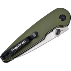 Ніж Hightron Birdidi, D2, алюміній, зелений, сатиновий клинок (HK06GRNS)