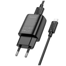 Зарядний пристрій HOCO C134A Solid USB + cable USB to Micro 5P Black (6942007621335)