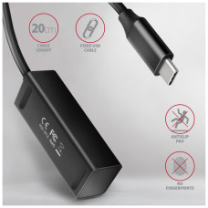 Концентратор AXAGON USB-C to 4xUSB 3.0 0.2m black (HUE-M1C)