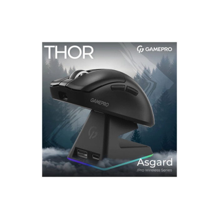Мишка GamePro Asgard Thor Wireless/Bluetooth/USB Black (GM023B)