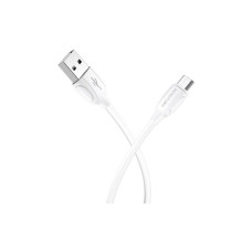 Дата кабель USB 2.0 AM to Micro 5P 1.0m 2.4A white BOROFONE (6931474701787)