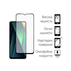 Скло захисне Dengos Full Glue POCO C75 (black) (TGFG-384)