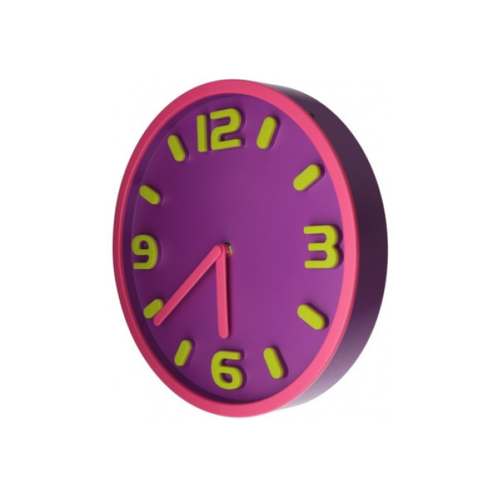 Настінний годинник Optima Magic пластиковий, рожевий (O52100)