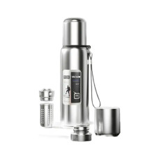 Термос Merlion з ситечком та чашкою 1,5 л, сталевий (ZK-127-1500Grey)