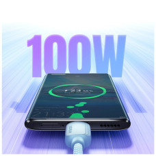 Дата кабель USB 2.0 AM to USB-C 1.0m 100W blue Essager (EXC7A-WL03-P)