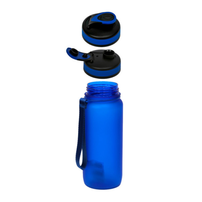 Пляшка для води Line Art Flores 650 мл синій (60014218LA-03)