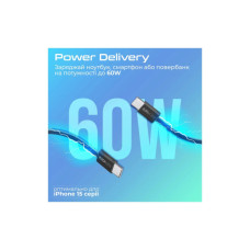 Дата кабель USB-C to USB-C 1.2m Promate (ecoline-cc120.black)