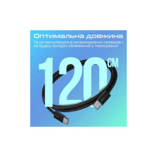 Дата кабель USB-C to USB-C 1.2m Promate (ecoline-cc120.black)