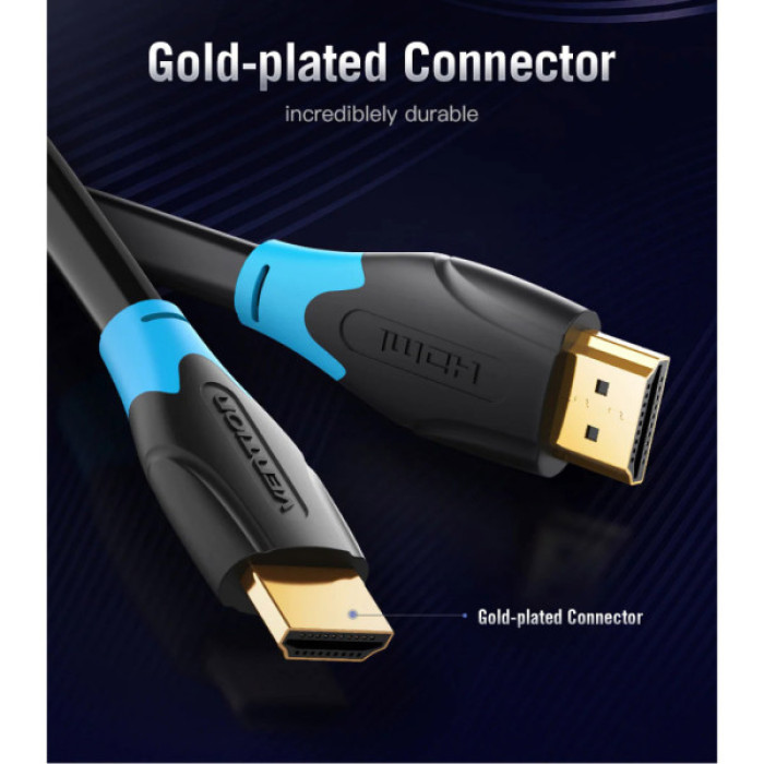 Кабель мультимедійний HDMI M to HDMI M 15.0m 4K30Hz black Vention (AACBN)