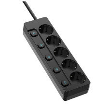 Мережевий фільтр живлення ColorWay CW-PSEA52SBK 5 розеток2м (CW-PSEA52SBK)