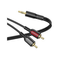 Кабель мультимедійний 3.5mm M to 2xRCA 1.5m Black BOROFONE (6974443382204)