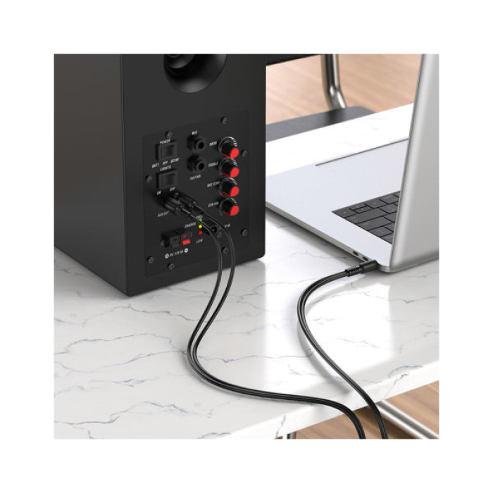 Кабель мультимедійний 3.5mm M to 2xRCA 1.5m Black BOROFONE (6974443382204)