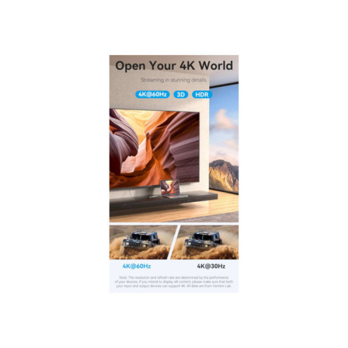 Концентратор Vention USB 3.1 Type-C to HDMI 4K60Hz/USB 3.0x3/PD 100W 5-in-1 (TQDHB)