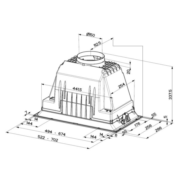 Витяжка кухонна Faber Inka Lux Smart Ev8 X A52, нерж (305.0604.603)