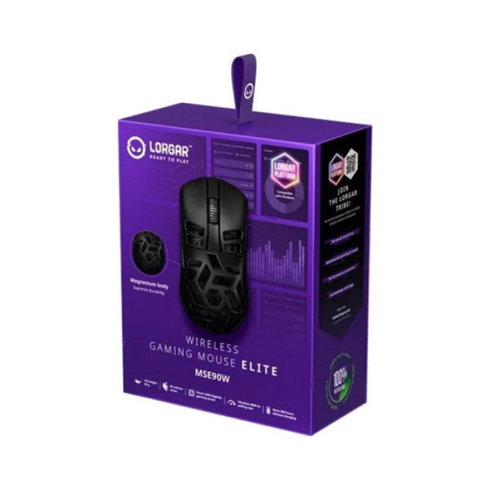 Мишка Lorgar Elite MSE90W Wireless/Bluetooth Black (LRG-MSE90W-BK)