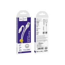 Дата кабель USB 2.0 AM to Micro 5P 1.0m 2.4A PVC X37 white HOCO (6931474710505)