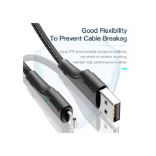 Дата кабель USB 2.0 AM to Lightning 1.0m 2.4A black Essager (EXCL-LS01)