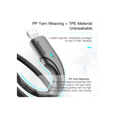 Дата кабель USB 2.0 AM to Lightning 1.0m 2.4A black Essager (EXCL-LS01)