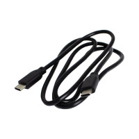 Дата кабель USB-C to USB-C 1.0m 100W black Patron (PN-TYPE-C-100W-1)