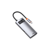 Концентратор Baseus Metal Gleam Series 4-in-1 Multifunctional Gray (CAHUB-CY0G)