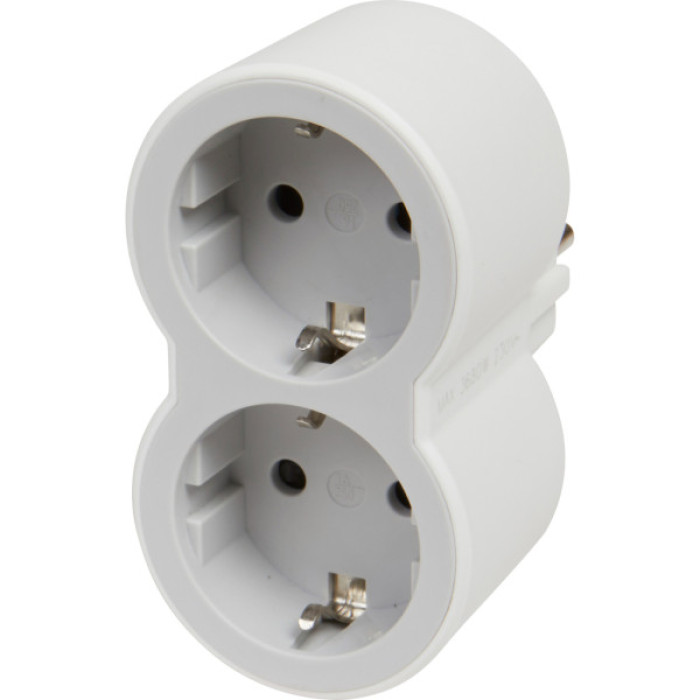 Мережевий розгалужувач LEGRAND СТАНДАРТ 2х2К+З фронтальні розетки , колір Білий/Сірий (694516)