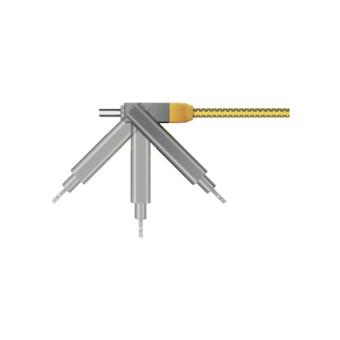 Дата кабель 6in1 inCharge XL 2.0m yellow Rolling Square (XLM03R)