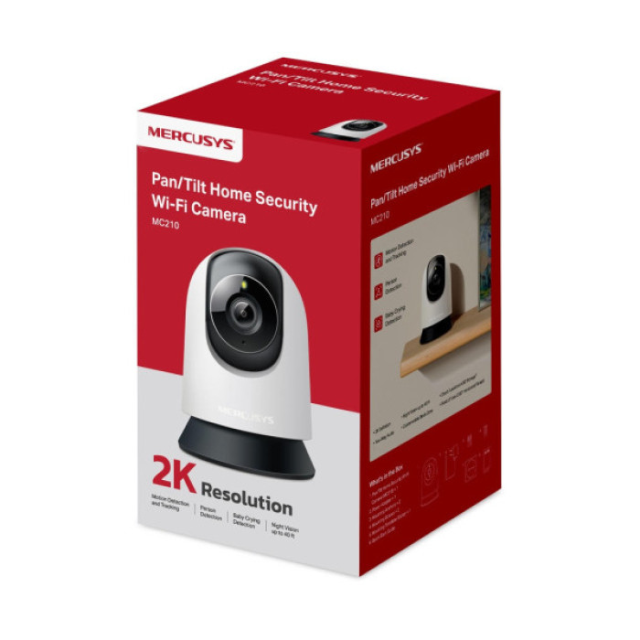 Камера відеоспостереження Mercusys IP-Камера MERCUSYS MC210 3MP N300 microSD motion detection (MC210)