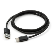 Дата кабель USB 2.0 AM to USB-C 1.0m LED black Vinga (VCPDCTCLED1BK)