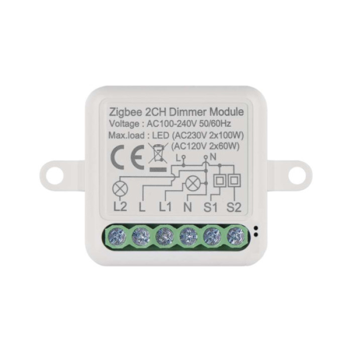 Модуль управління розумним будинком EMOS H5108 ZigBee 3.0 2-Channel Dimmer (H5108)