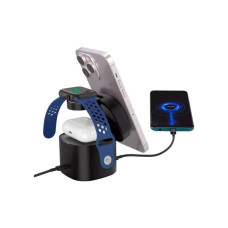 Зарядний пристрій Canyon 4-in-1 wireless charging stand 30W + charger 65W + cable 1.0m black (CNS-WCS405B)