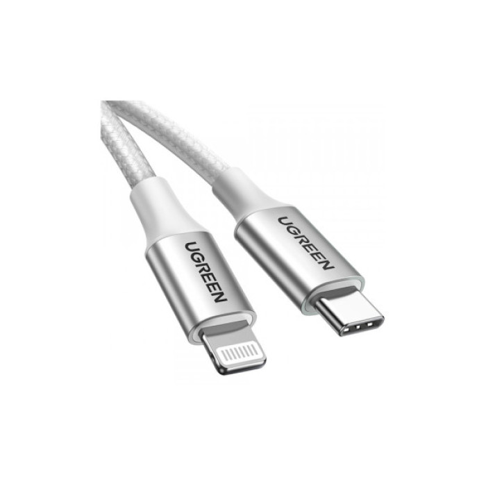 Дата кабель USB-C to Lightning 1.0m 3A 60W US304 white Ugreen (70523)