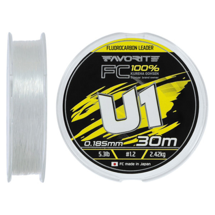 Флюорокарбон Favorite U1 FC 30m 1.2/0.185mm 5.3lb/2.42kg (1693.12.09)