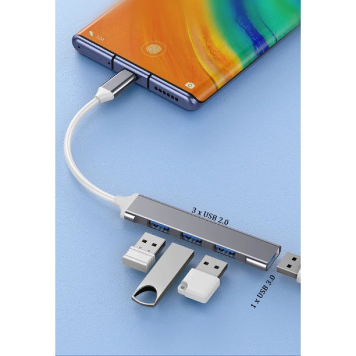 Концентратор XoKo USB-C 3xUSB 2.0 + 1xUSB 3.0 (XK-AC-404)
