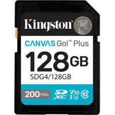 Карта пам'яті Kingston 128GB SDXC сlass 10 UHS-I U3 V30 Canvas Go Plus G4 (SDG4/128GB)