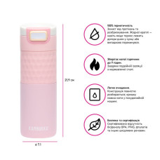 Термокружка Kambukka Etna Grip 500 мл світло-рожевий (11-01059)