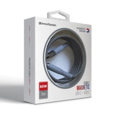 Дата кабель USB-C to USB-C 1.0m Magnetic 60W Black Armorstandart (ARM75513)